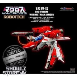 KitzConcept 1/72 Macross VF-1S God Of Flame W/ Fast Pack Armor Limited Edition -Toy Machine Store 0ae1f21d22