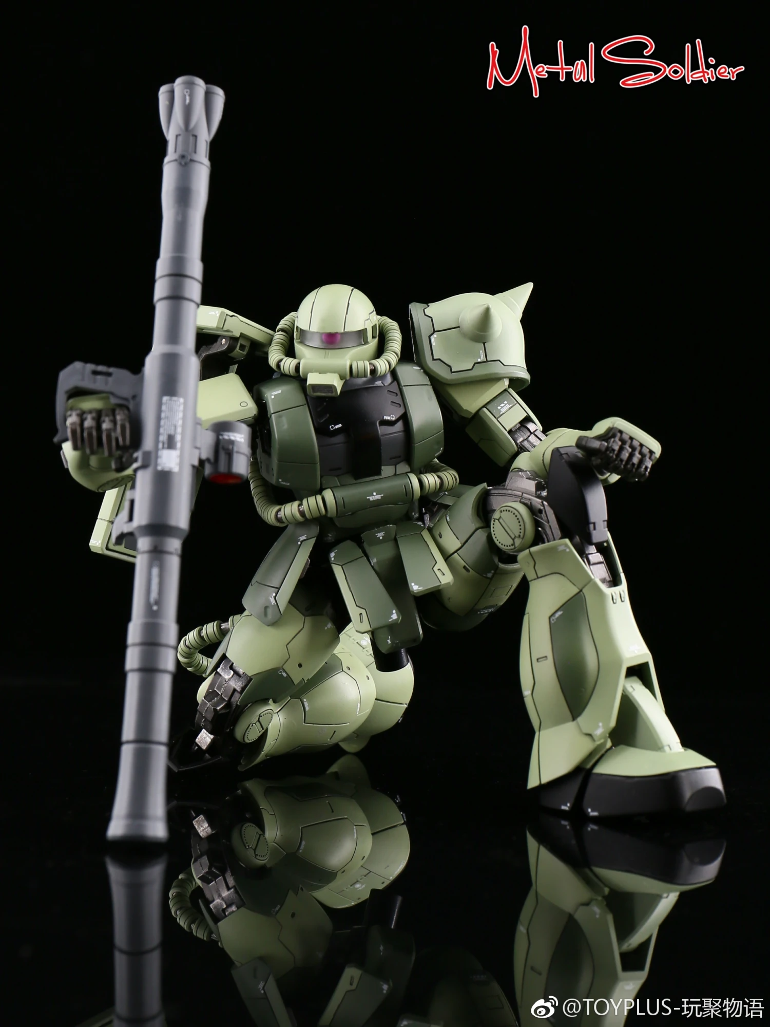 Metal Soldier 1/100 MS01 ZAKUII MS-01 MS-06 ZAKU2 Green Chogokin Metal Build 17 Metal Soldier 1/100 MS01 ZAKUII MS-01 MS-06 ZAKU2 Green Chogokin Metal Build - Image 15