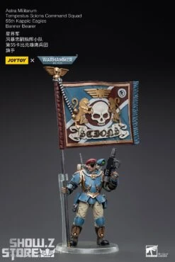 JoyToy Source 1/18 Warhammer 40K Astra Militarum Tempestus Scions Command Squad 55th Kappic Eagles Banner Bearer -Toy Machine Store 56dbef148e