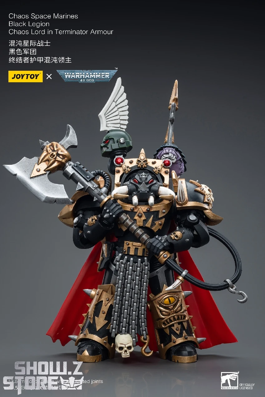 JoyToy Source 1/18 Warhammer 40K Chaos Space Marines Black Legion Chaos Lord In Terminator Armour 10 JoyToy Source 1/18 Warhammer 40K Chaos Space Marines Black Legion Chaos Lord In Terminator Armour - Image 8