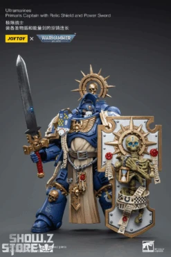 JoyToy Source 1/18 Warhammer 40K Ultramarines Primaris Captain With Relic Shield And Power Sword -Toy Machine Store 73d57369ee