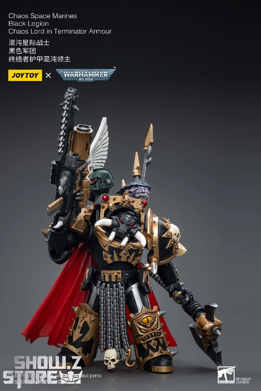JoyToy Source 1/18 Warhammer 40K Chaos Space Marines Black Legion Chaos Lord In Terminator Armour 9 JoyToy Source 1/18 Warhammer 40K Chaos Space Marines Black Legion Chaos Lord In Terminator Armour - Image 7