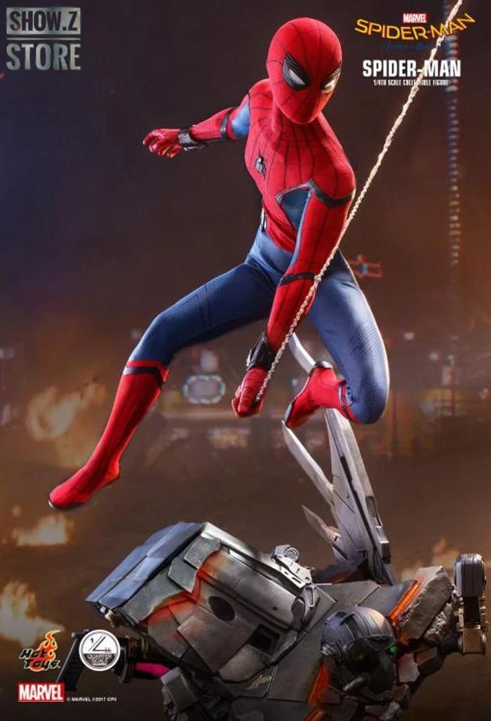 Hot Toys QS014 1/4 Spider-Man Homecoming Collectible Figure Standard Version 11 Hot Toys QS014 1/4 Spider-Man Homecoming Collectible Figure Standard Version - Image 9