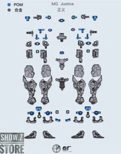 Point Factory Studio PFS02-2 Metal Parts For Bandai MG ZGMF-X09A Justice Gundam -Toy Machine Store 9916c95103