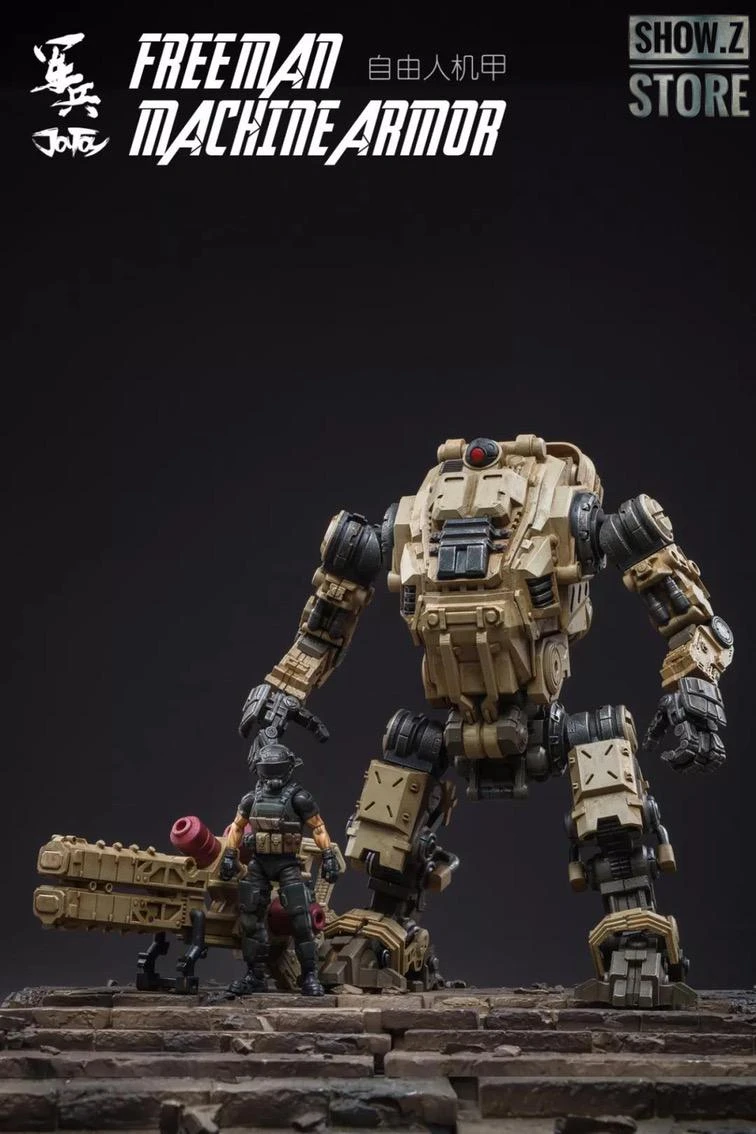 JoyToy Source Acid Rain 1/18 Freeman Machine Armor W/ Pilot Mechas & Soldiers Figure Set Desert Brown Version 15 JoyToy Source Acid Rain 1/18 Freeman Machine Armor W/ Pilot Mechas & Soldiers Figure Set Desert Brown Version - Image 13