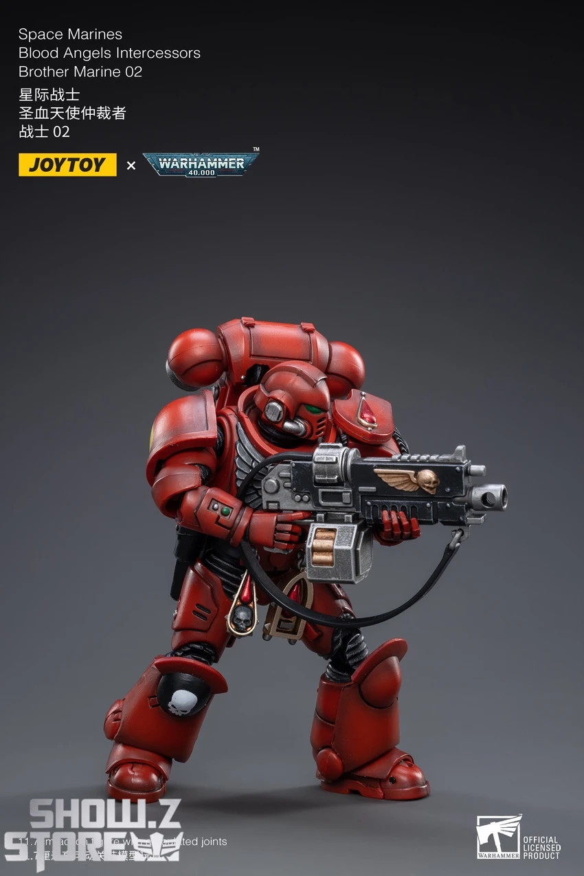 JoyToy Source 1/18 Warhammer 40K Blood Angels Intercessors Brother Marine 02 8 JoyToy Source 1/18 Warhammer 40K Blood Angels Intercessors Brother Marine 02 - Image 6