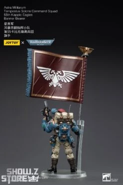 JoyToy Source 1/18 Warhammer 40K Astra Militarum Tempestus Scions Command Squad 55th Kappic Eagles Banner Bearer -Toy Machine Store b545f99286