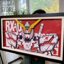 ChenFu Studio RX-0 Unicorn Gundam 3D Wall Art Decoration Picture -Toy Machine Store bac553331e