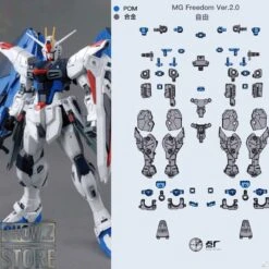 Toy Machine Store 33 Point Factory Studio Metal Parts For Bandai MG ZGMF-X10A Freedom Gundam Ver. 2.0